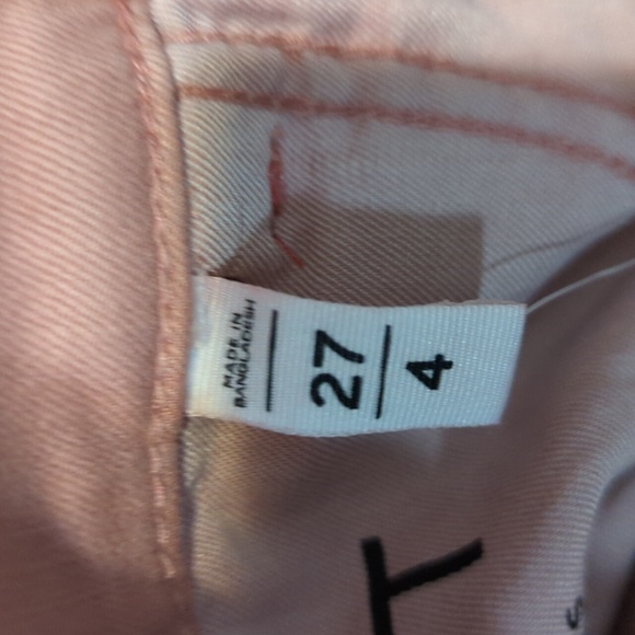 NWT Loft High Rise Pink Straight Leg Jeans - Picture 7 of 9